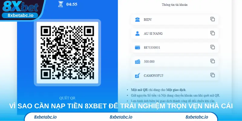 Vì sao cần nạp tiền 8xbet để trải nghiệm trọn vẹn nhà cái